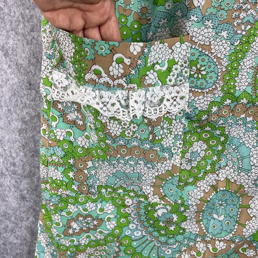 Vintage Montgomery Ward Dress Large Peasant Prairie Dress 70s Boho Lace Pilgrim - Picture 4 of 15